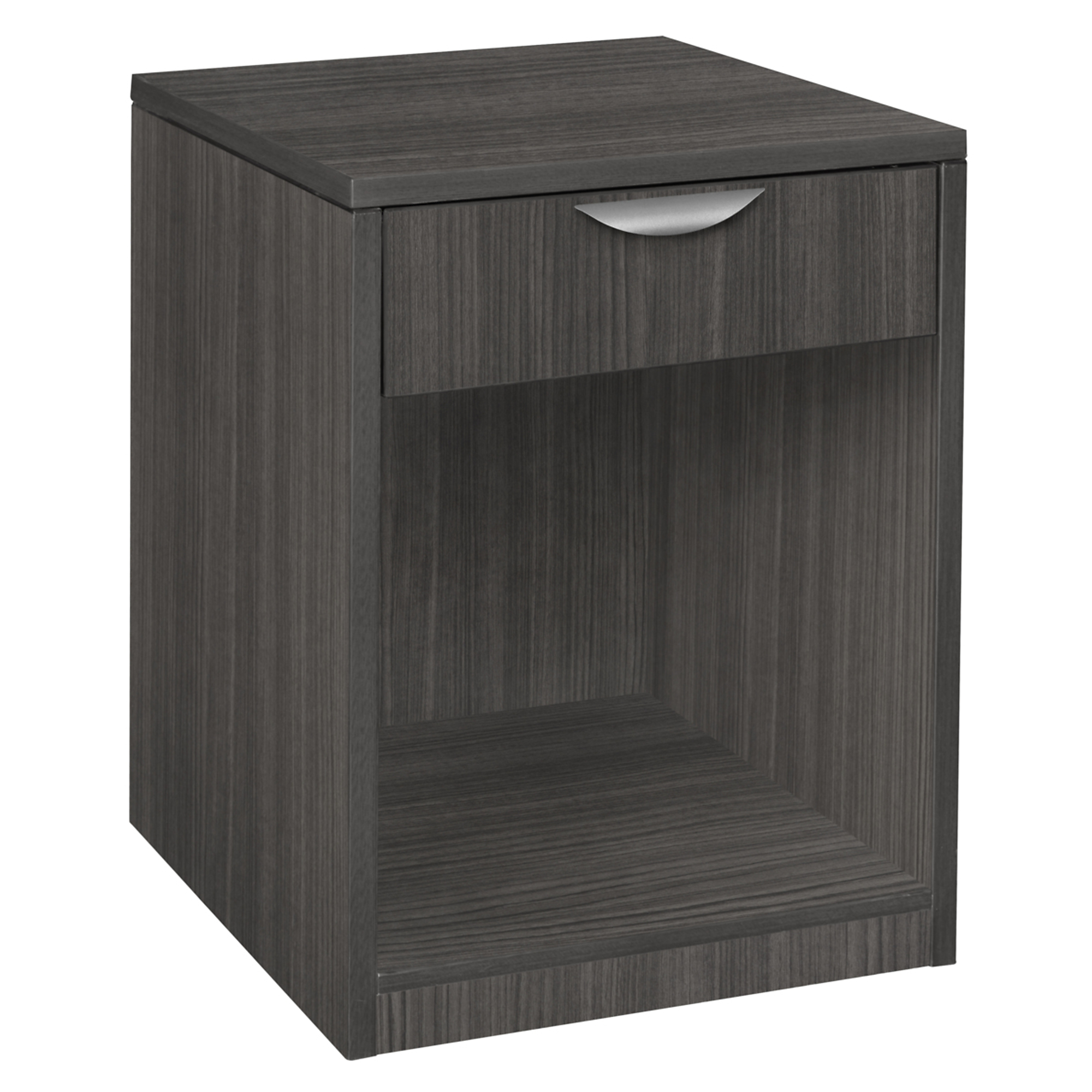 Regency Furniture Legacy Wood Printer Stand — Ash Grey, Fixed Storage Shelf, Box Drawer, Model# LPFS2121AG